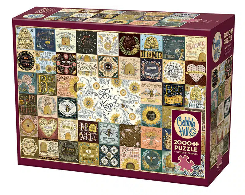 2000 Piece Bee Kind Cobble Hill Puzzle - A Muse N Games